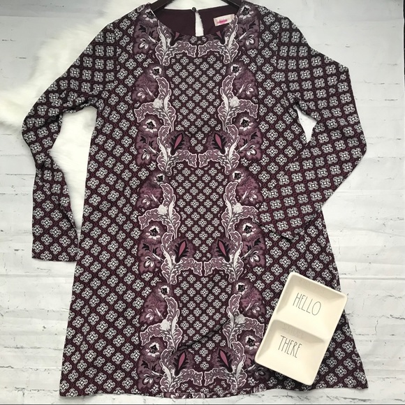 Altard State Floral Shift Dress Long Sleeve Size Small - Picture 3 of 6